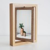 PLUSCHEN 4x6 Spinning Picture Frame Rotating Photo Frame Vertical or