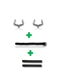 1 Pair of Spurs + 2 x Spur Straps for Riding Boots Rounded with 2 cm Spur - Extra Boots Gentle and Adjustable, Made of Precious Metal for Horse Riding