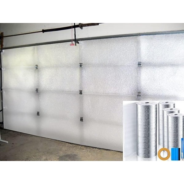 NASATECH Two Car Garage Door Kit Pre-Cut Reflective Foam Insulation