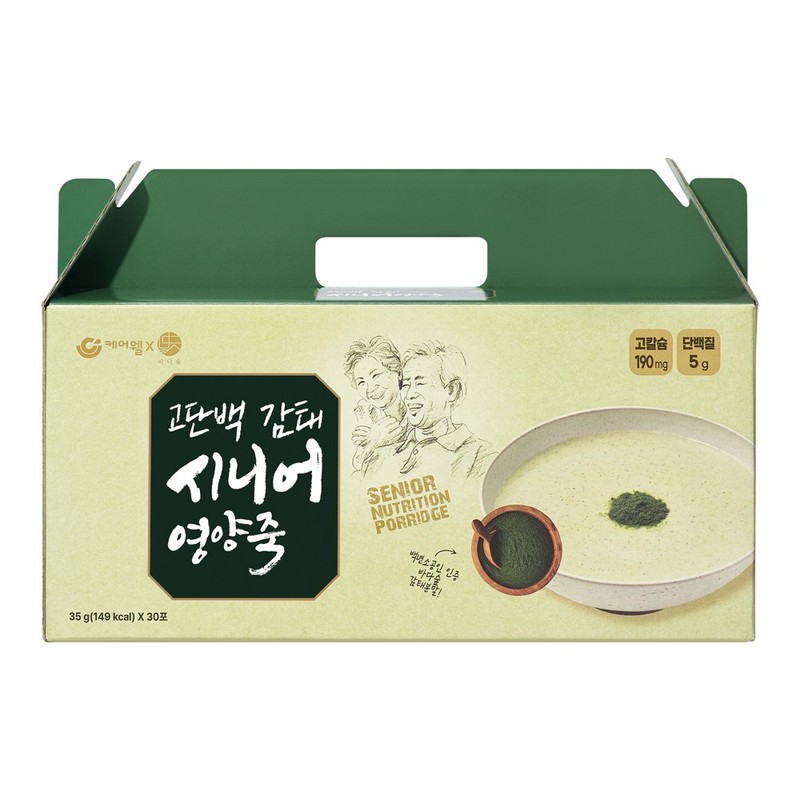 케어웰 고단백 감태 시니어 영양죽, 35g, 30개 Carewell High-Protein Seaweed