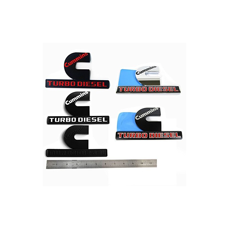 Yoaoo 2Pack Compatible with Cummins Turbo Emblem Badge 2500 3500