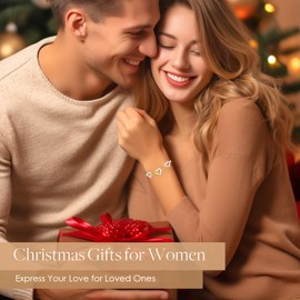 CDE Forever Love Heart Charm Link Bracelet for Women, 925 Sterling Silver Birthstone Bracelet Valentines Mother's Day Gift Anniversary Christmas Birthday Jewelry Gifts for Women Wife Her Girlfriend