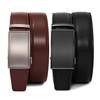 PlusZis 28 - 68 inch men's leather belt with ratchet,