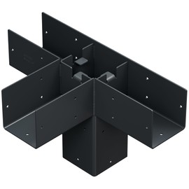 Simpson Strong-Tie SAGE-T44-KT1 Outdoor Accents Sage System Black Powder-Coated Middle T Connector for 4x4 Lumber with Included Color-Matched Connector Screws (Each)