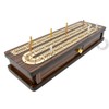 Continuous Cribbage Board/Box Inlaid in Rosewood/Maple 12" - 3 Tracks