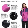 Arasiyama Women's Rainwear, Golf Rain Suit, Top and Bottom Set,