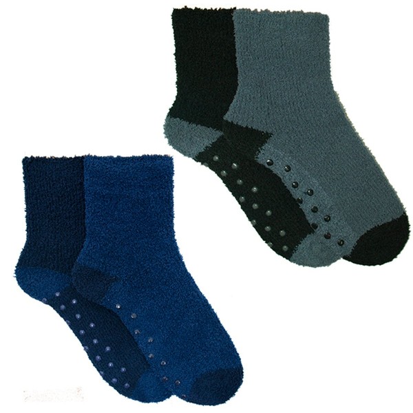 4 Pairs Mens Boys Cosy Socks Slipper Bed Super Soft