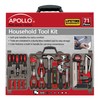 Apollo Tools 71 Piece Complete Household Tool Set with Clamp,