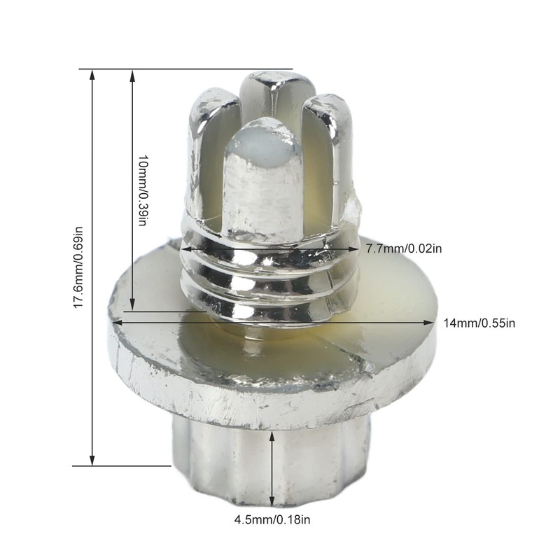 Car Wheel Rivets, 25pcs Plastic Silver Replacement Nuts for AH