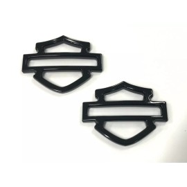 Custom Billet 6061 METAL Harley CVO Tank Emblems ALL Black  (set of 2) Touring