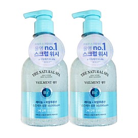LG 엘지 온더바디 바디클랜저 벨먼 내추럴 스파 스크럽 라임바질 사해소금 400ml 2개 LG On The Body Natural Spa Scrub Lime Basil Dead Sea Salt 400ml 2pcs