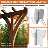 Zonon 8 Pcs 45 Degree Bracket 2x4, 2x2 Pergola Brackets