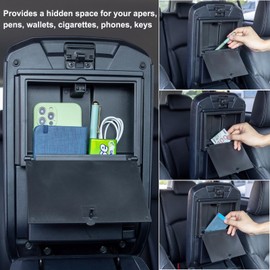 JKCOVER Compatible with Toyota 4Runner 2010-2022 2023 2024 Center Console Hidden Organizer Box Accessories Armrest Secret Compartment Hidden Storage Box