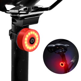 Luces Traseras de Bicicleta de 5 modos,Luces estroboscópicas para bicicletas,IPX65 Impermeable,Hasta 56 horas de iluminación,Luz Recargable y Ultra Brillante para Bicicletas,Cascos,Mochilas (rojo)