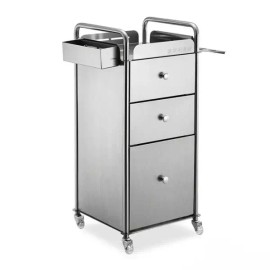 미용츄레이 커트 트레이 선반 카트 가위정리대 작업대 [2층 검정 알루미늄] Beauty Churei Cut Tray Shelf Cart Scissors Organizer Workbench [2-Tier Black Aluminium]