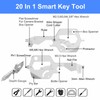 Groninog 2 PCS, 20 IN 1 Key Shaped Multitools, Key