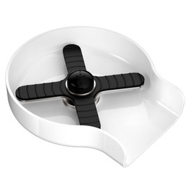 HGN Glass Rinser for Kitchen Sinks,Metal Washer, Kitchen Sink Cup Rinser,Kitchen Sink Accessories,Stainless Steel,White