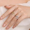 Meissa Damen Statement Ring 925 Sterling Silber Verstellbarer Kreuzring Eleganter