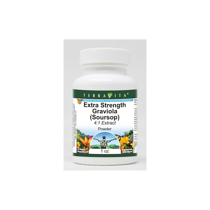 Extra Strength Graviola (Soursop) 4:1 Extract Powder (1 oz, ZIN:
