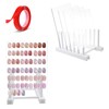 Nailart Display Aufsteller,4 Transparente Acrylplatten mit Kunststoffsockel,Nail Art Display Board