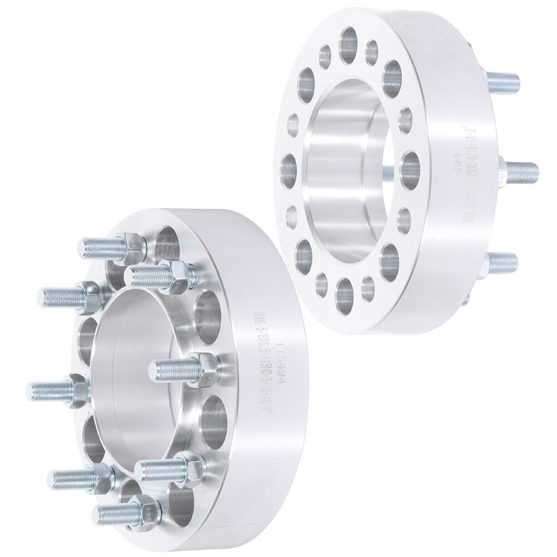 wellstorehere 2Pcs 2" 8x6.5 Hub Centric Wheel Spacers 9/16"x18 For