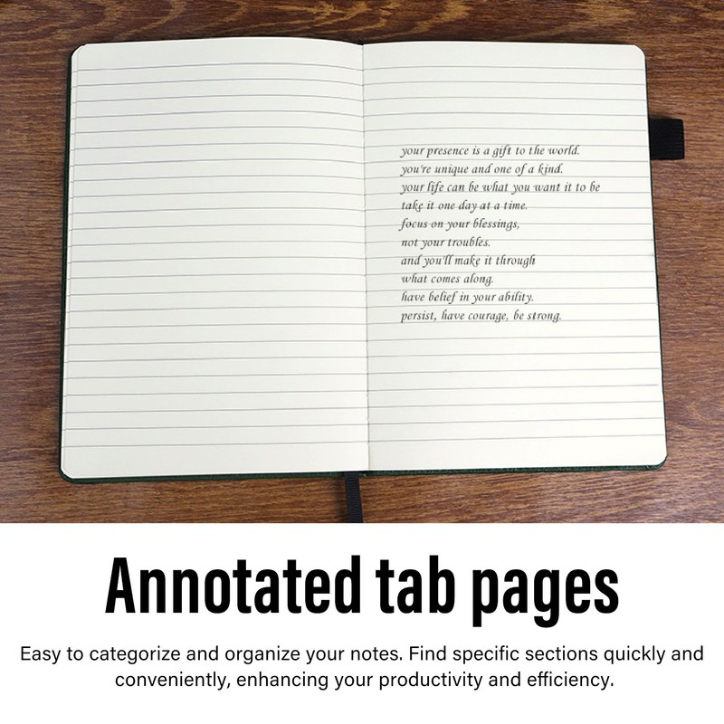 Notebook Durable Journal Notebook School Office Notebook with Annotated Tab