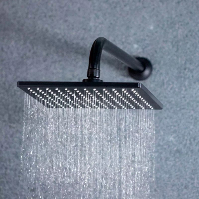 Meer Brazo Para Regadera 50 Cm Negro Mate Alta Calidad