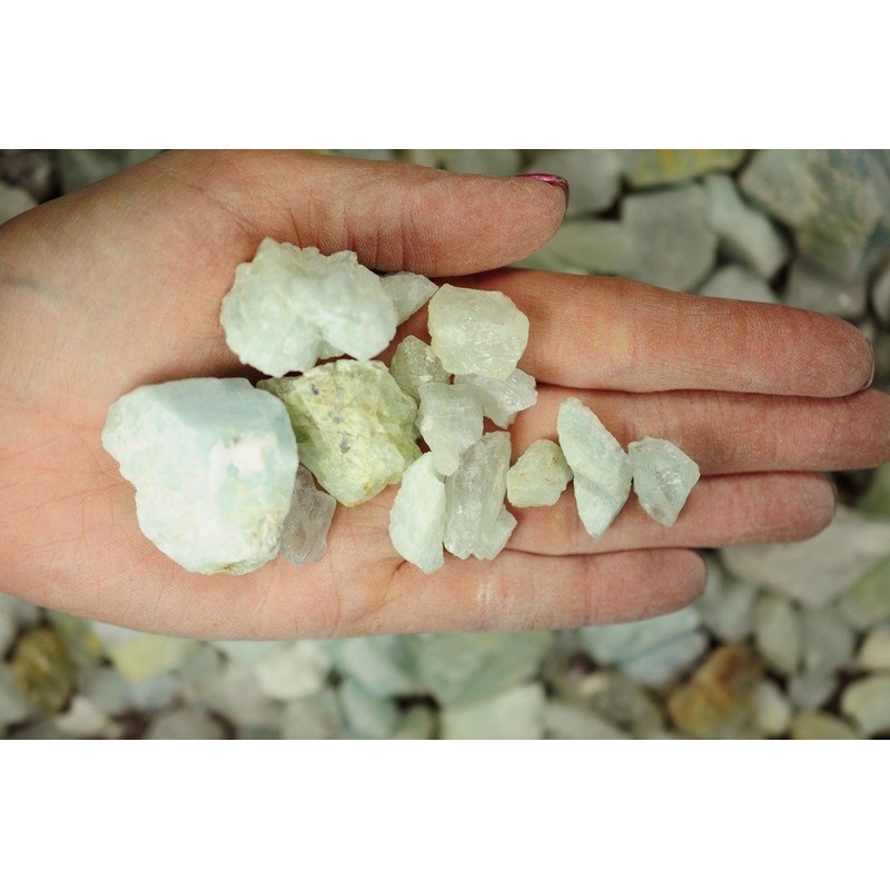 Fantasia Materials: 3 lbs Aquamarine Mine Run Rough Stones from