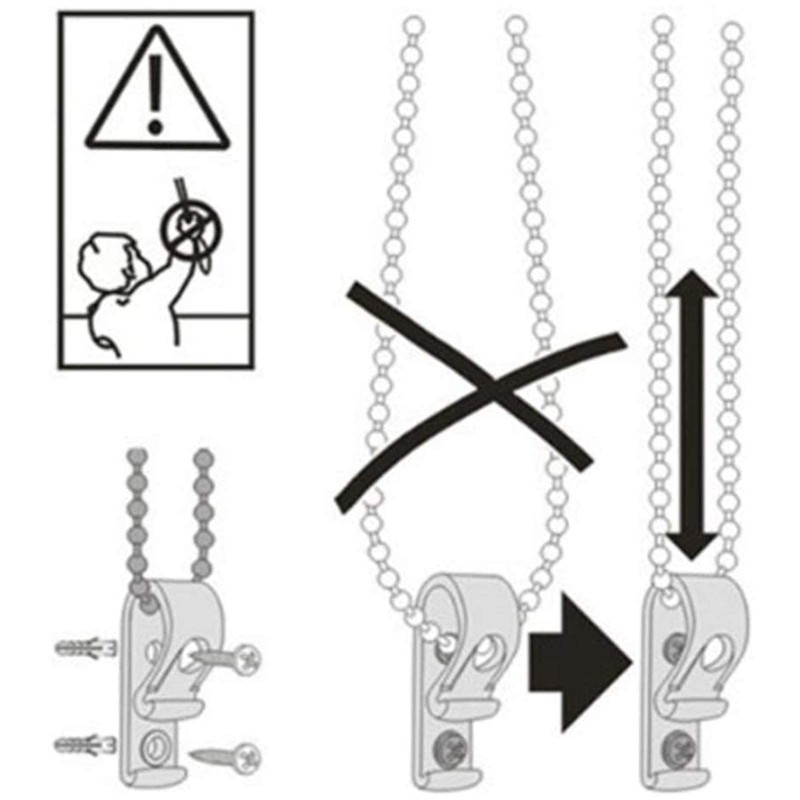 Clear P Clips Plastic Roman Roller Blind Chain Cord P