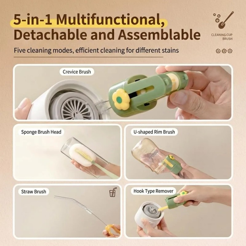 Sy Kit De Cepillo Multiusos, Vajilla, Biberón, Taza,