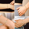 VGROSIA Gold Bracelet For Women Initial Heart Stainless Steel Charm