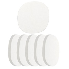 PATIKIL 6Pcs Diatomaceous Coasters, 3.9 x 3.9" Natural Instant Drying Water Absorbing Stone Tray Diatomaceous Coasters Set of 6 for Desk Cups Drinks Cosmetic Bottles Soap, White