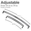 JS Jackson Supplies Double Curved Shower Rod, Metal Construction, Adjustable
