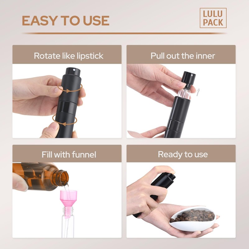 Lulupack Coffee Bean Dosing Cup with 20ML Spray Bottle, Coffee