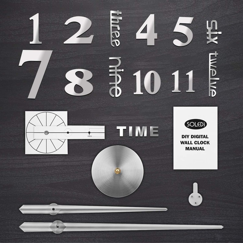 SOLEDI Wall Clocks for Living Room Modern, Large Wall Clocks