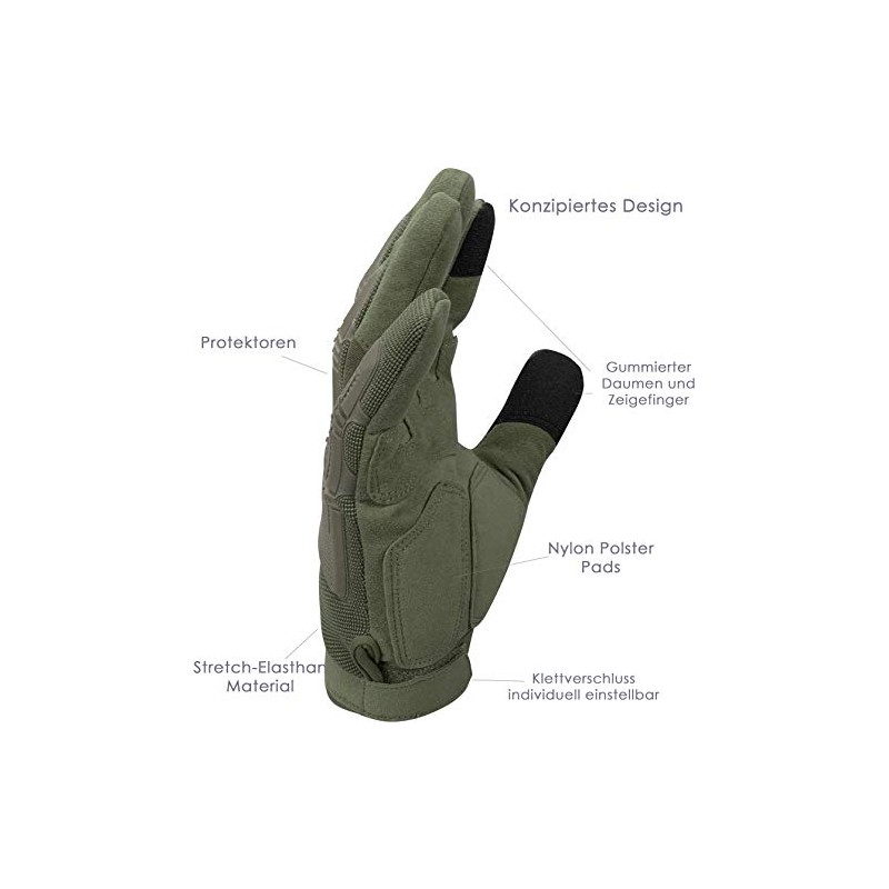 Full Finger All-Round Gloves for Sports and Outdoor Use Olive