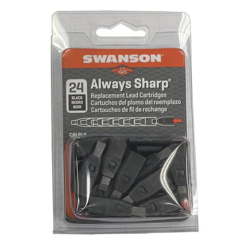 Swanson Tool Co Black Mechanical Carpenter Pencil Refills works with