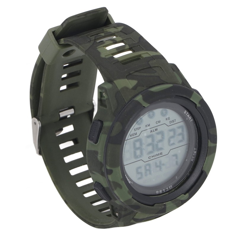 Men Digital Sports Watch 50m Waterproof Watch with LED Backlight