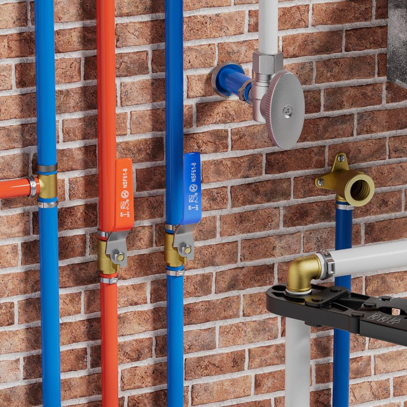 2-Pack Efield 3/4" X 3/4" X 1/2" Pex Reducing Tee