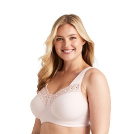 Miss Mary of Sweden Broderie Anglaise Non-Wired Bra - Pale Pink, size: 80H