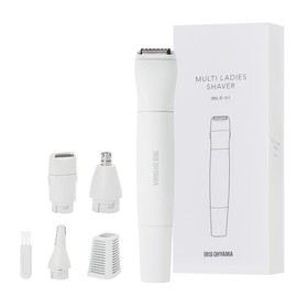 IRISOHYAMA IMLS-01-H Women's Multi-Shaver 5-in-1 with Cleaning Brush Vio Compatible, Light Gray