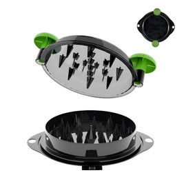Chicken Shredder Chicken Breast Shredder Tool Twist, Meat Shredder Chopper Masher for Chicken Beef Pork with Stainless Steel Spikes Kitchen Gadgets Essentials (Green&Black)