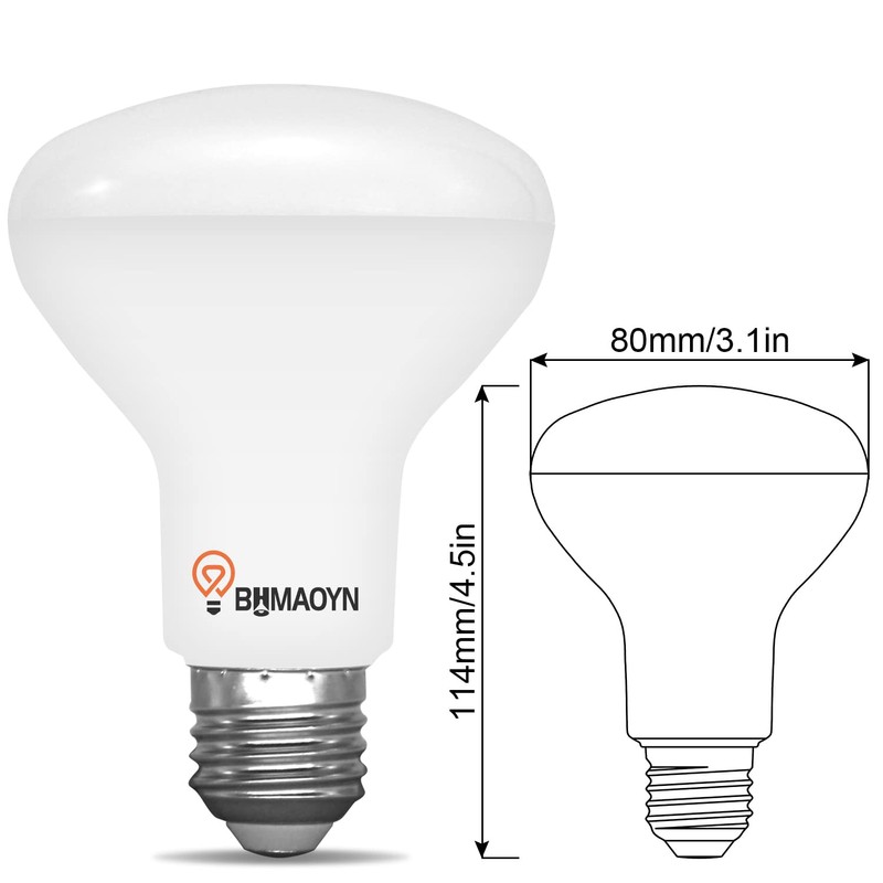 BHMAOYN LED E27 R80 Reflector Lamp 12 W, 3 Levels