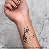4 x 'Horse's Face' Temporary Tattoos - Water Resistant, Skin-Safe,
