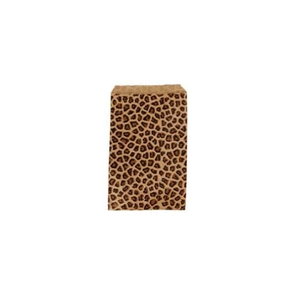 888 Display - 200 pcs of 5" x 7" Leopard Tone Paper Gift Bags Shopping Sales Tote Bags