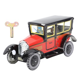 Wind Up Toy Taxicab Red Color Stylish Vintage Wind Up Clockwork Toy Car for Party Birthday