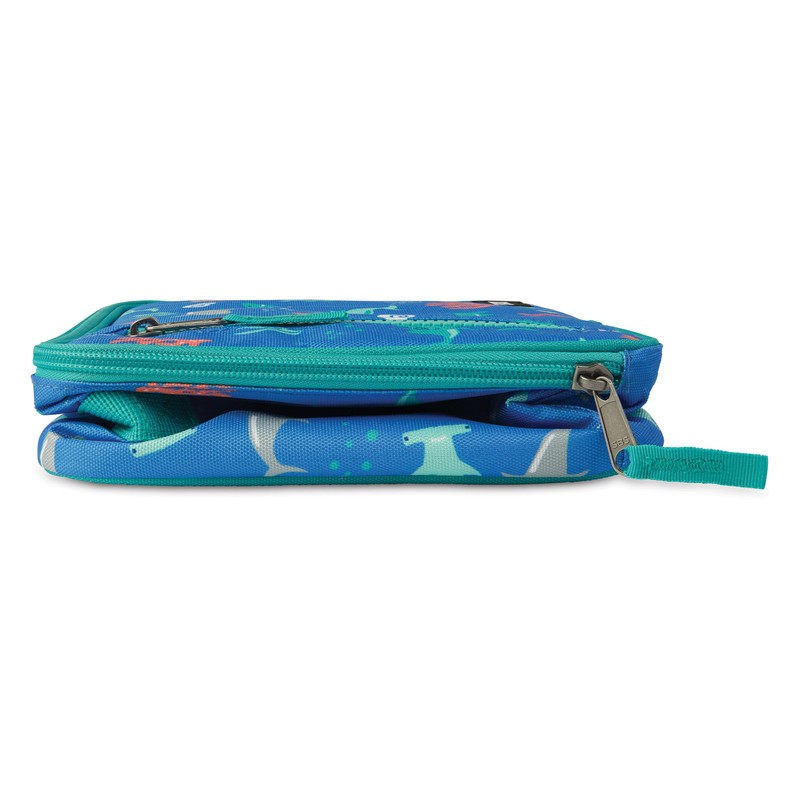 PackIt Freezable Classic Lunch Box, Sea Shark, Built with ECOFREEZE