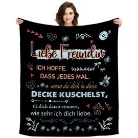 Original Gift "Liebe Freundin Ich Hoffe Dass Jedes Mal Wenn Du Dich In Diese Decke Kuschelst Sie Dich Daran Erinnert Wie sehr Ich Dich Liebe Liebe Kuschel" Blanket Decorative for Girlfriend (Liebe
