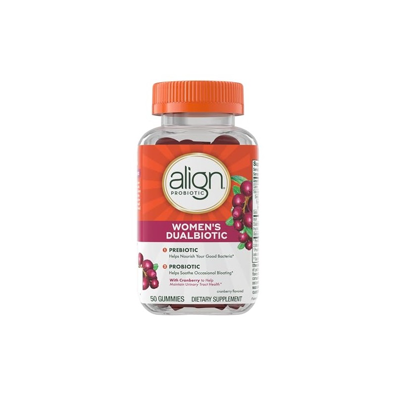Align Women's Prebiotic + Probiotic Supplement Gummies, with Cranberry for