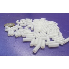 Natural Nylon Spacer, Unthreaded, No. 4 Screw Size x .187" OD x .115" ID x .500" Length, 200 Pcs.